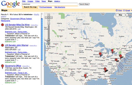 When did Trebekistan go GOP? -- a Google Map version of Trebekistan