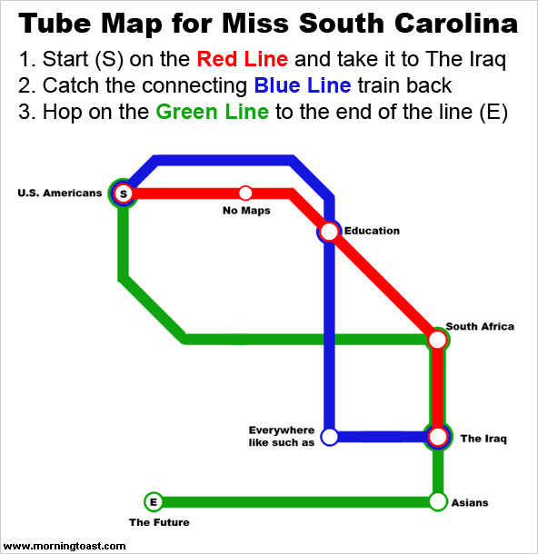 Miss SC As a Series of Tubes Map